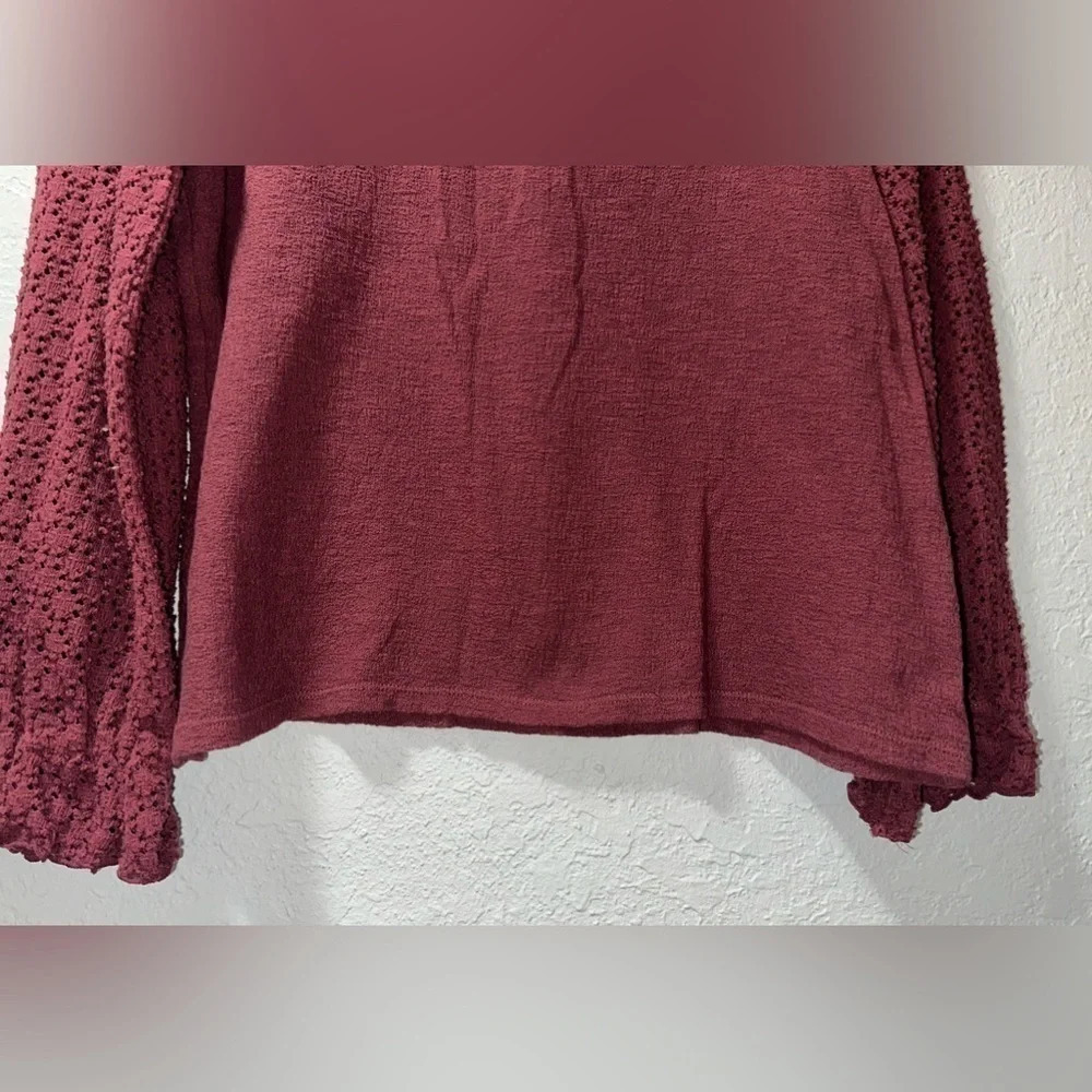 Texture and Thread (Madewell) Eyelet Mix Ruffle Sleeve Blouse - Picture 5 of 8